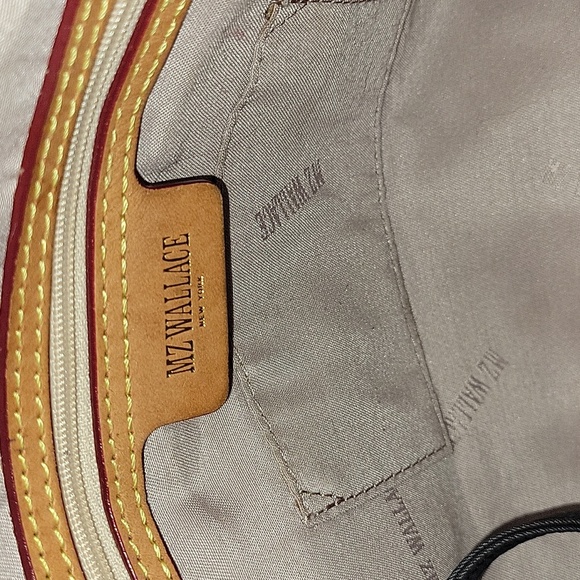 MZ Wallace Gray and Black Nylon Leather Crossbody Shoulder Bag - Picture 13 of 14